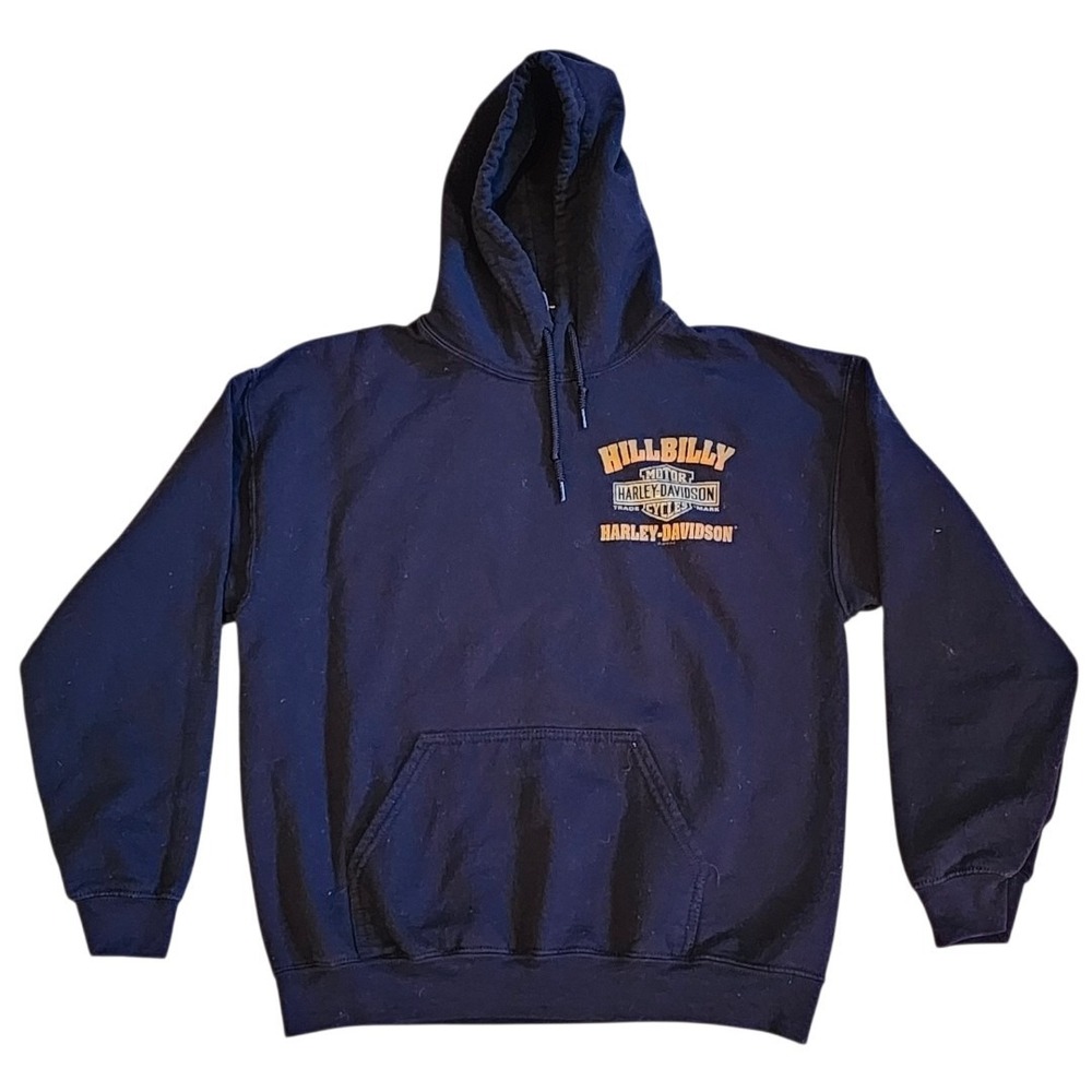 Harley-Davidson Hoodie Mens Medium Black Gatlinburg TN Hillbilly Pullover Hoodie